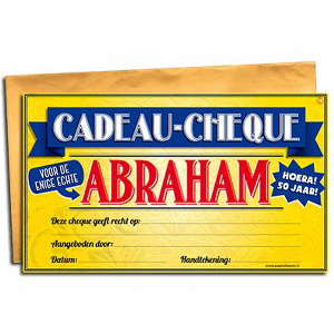 Cadeau Cheque Abraham