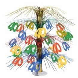 Tafeldecoratie 40 jaar gekleurd