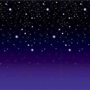 Wanddecoratie Starry Night met paarse gloed