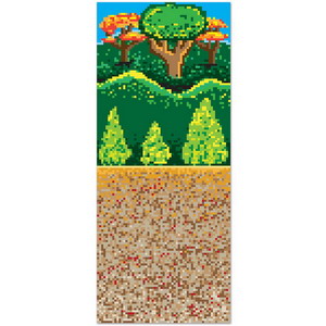 Wanddecoratie 8 Bit Forest