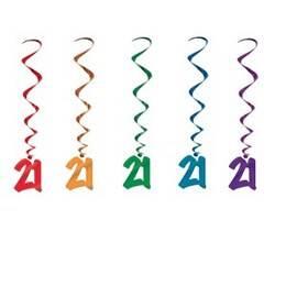 Hangdecoratie Whirls 21 jaar