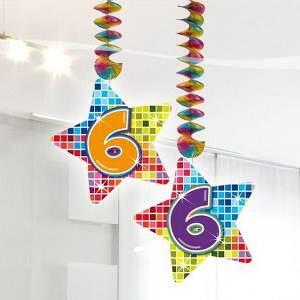 6 jaar hangdecoratie blocks