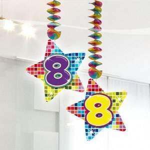 8 jaar hangdecoratie blocks
