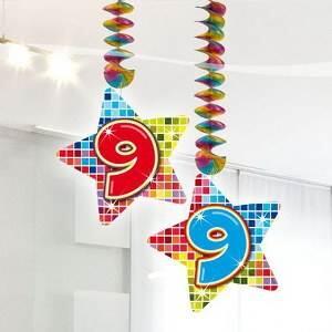 9 jaar hangdecoratie blocks