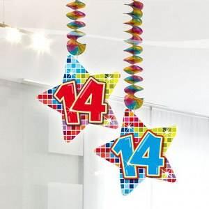 14 jaar hangdecoratie blocks