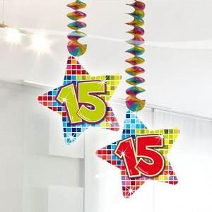 15 jaar hangdecoratie blocks