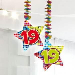 19 jaar hangdecoratie blocks