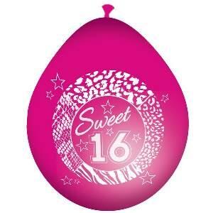 Sweet 16 ballonnen donkerroze