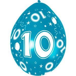 10 jaar ballonnen rondom bedrukt