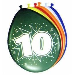 10 jaar ballonnen 8 stuks