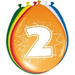 2 jaar ballonnen 8 stuks
