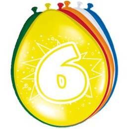 6 jaar ballonnen 8 stuks