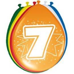 7 jaar ballonnen 8 stuks