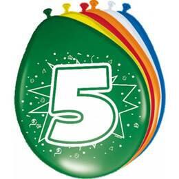 5 jaar ballonnen 8 stuks