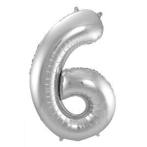 Folieballon 6 jaar voor lucht of helium MEGA