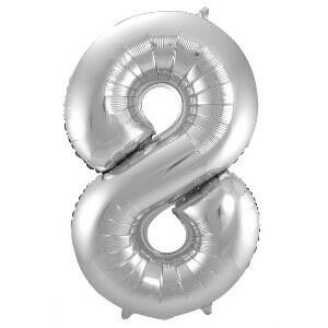 Folieballon 8 jaar voor lucht of helium MEGA