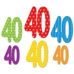 Feestdecoraties 40 jaar dots en stripes