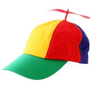 Pet propeller bont gekleurd