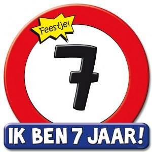 7 jaar schild groot verkeersbord