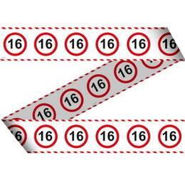 Afzetlint 16 jaar verkeersbord