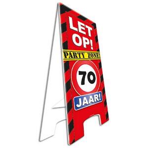 Pas op bord party zone 70 jaar
