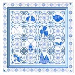 Zakdoek blauw Holland
